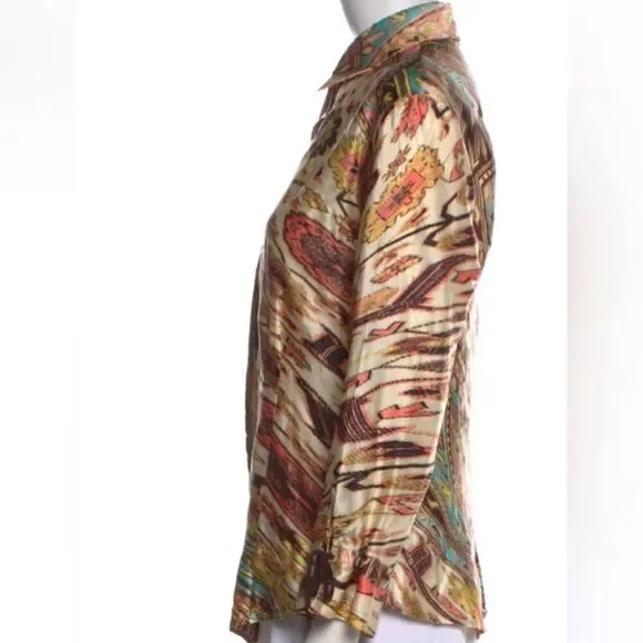 NWT Roberto Cavalli 100% silk blouse, S - Picture 2 of 14